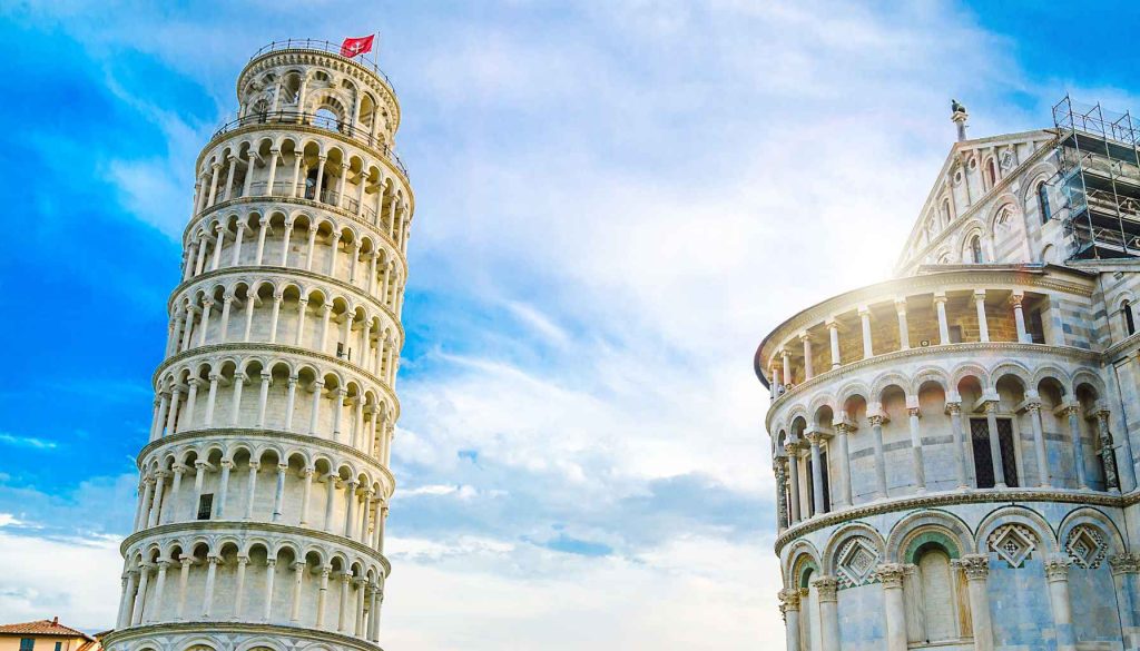 The leaning tower of Pisa